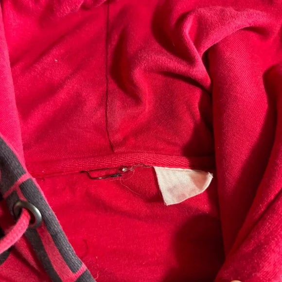 The Wild Ones Mens Red Black All Over Print Full Zip Hoodie Sweatshirt XL Y2K